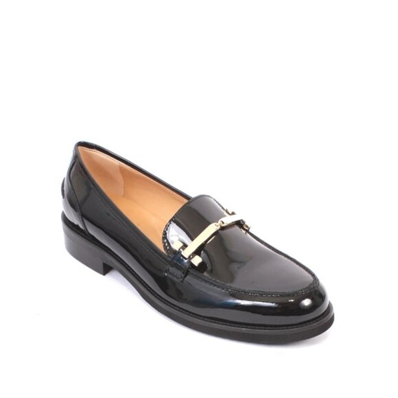 Luca Grossi 857 Black Patent Leather Classic Loafer Flat Shoe - Picture 1 of 8